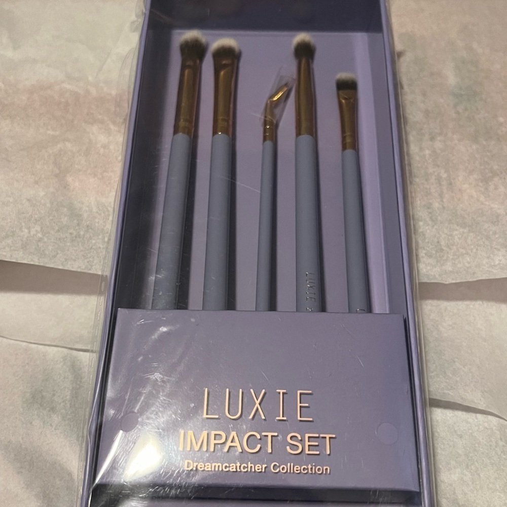 NIB Luxie Dreamcatcher Impact Eye Makeup Brush Set 5 piece